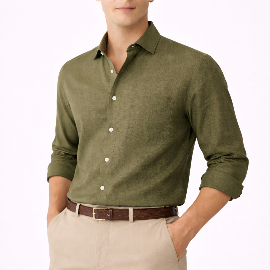 Wardrobe Olive Casual Shirt
